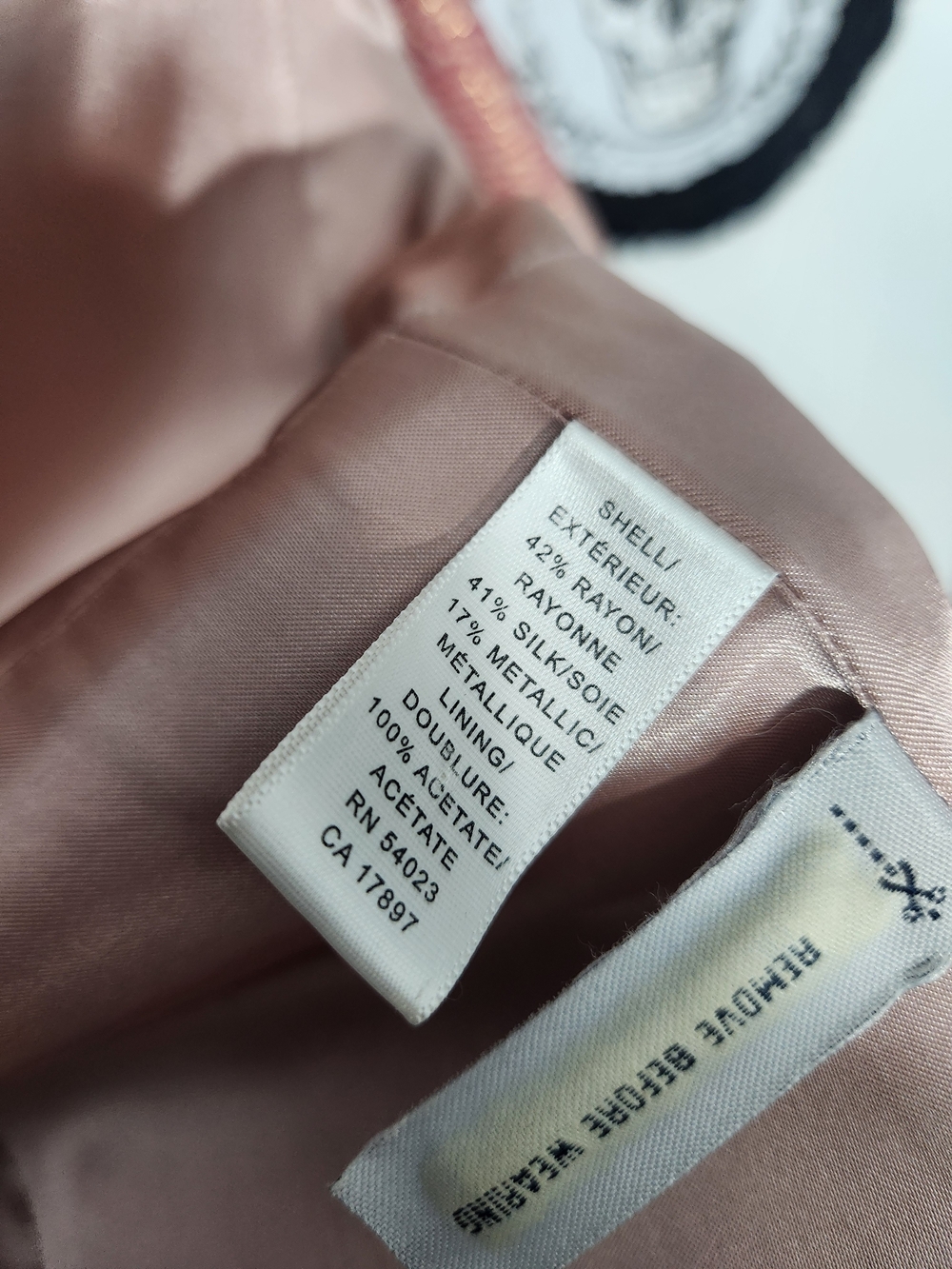 Banana Republic Pink Rose Brocade Trench Coat - Picture 9 of 9